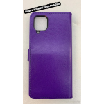 Book Wallet Case Cover Purple For Samsung Galaxy A12 SM-A125F/DSN Slim Fit Look